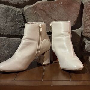 XOXO Cream Ankle Booties